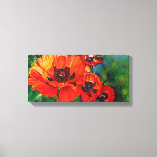 Impressão Em Tela Papas Orientais Laranja - Pintura Acrílica  Canva
