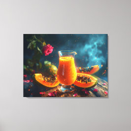 Impressão Em Tela PAPAYA SUCO Recém Espremido -
