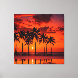 Impressão Em Tela Papel de parede de impressão da tela sunset