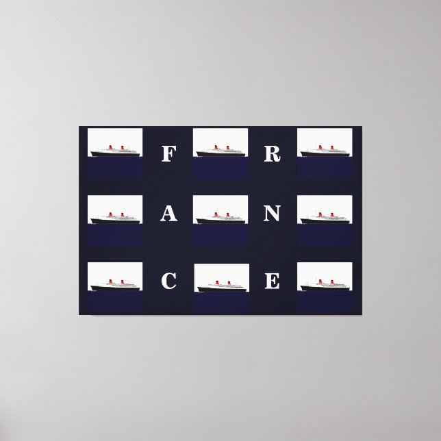 Impressão Em Tela Paquebot France (Frente)