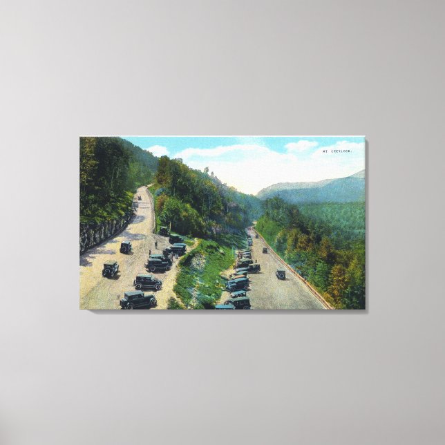 Impressão Em Tela Para cima da trilha do pino do cabelo, estacionado (Frente)