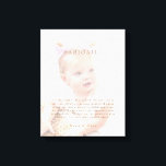 Impressão Em Tela Para esta Criança Rezamos Foto<br><div class="desc">Foto do bebê. Texto Dourado. Oração por criança.</div>