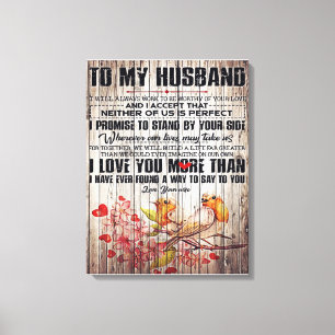 Impressão Em Tela Para Minha Letra Marido, Linda Letra Marido