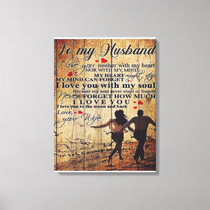 Impressão Em Tela Para o meu marido Design Carta Para Ele Bonito