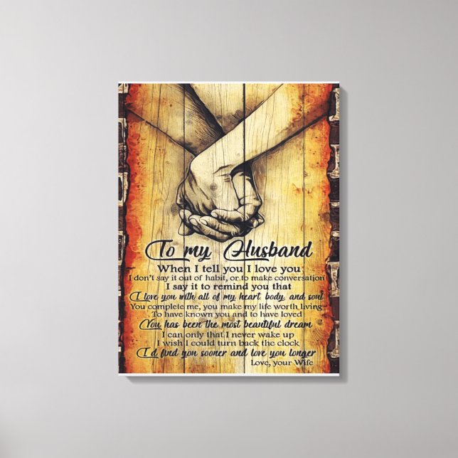 Impressão Em Tela Para o meu marido presente | Bonito presente para  (Frente)