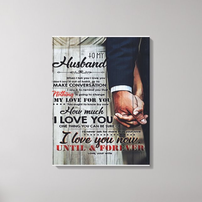 Impressão Em Tela Para o meu marido presente | Presente Feriado (Frente)