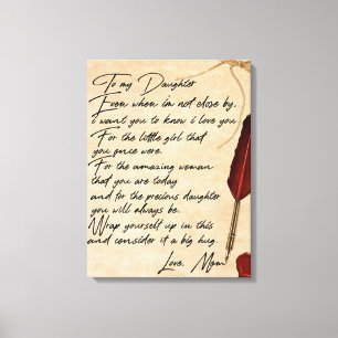 Impressão Em Tela Para O Presente De Aniversário Da Minha Filha, Bo