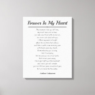 Impressão Em Tela Para sempre no meu coração