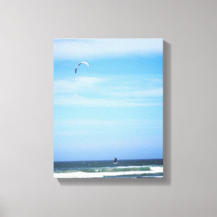 Impressão Em Tela Pará Surfer in the Air Over the Beach Color 11x14