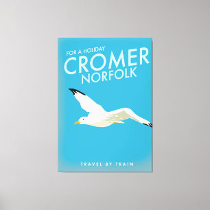 Impressão Em Tela Para um poster de viagens de trem Cromer Norfolk d