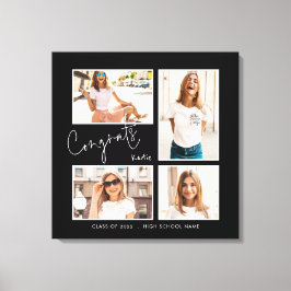 Impressão Em Tela Parabéns Formando 2024 4 Nome Fotod Preto