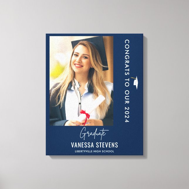 Impressão Em Tela Parabéns pela nossa fotografia do Marinho 202X (Frente)