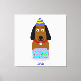 Impressão Em Tela Parabéns Pup Esticado Tela Impressa