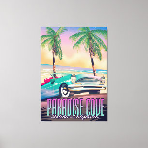 Impressão Em Tela Paradise Cove,Malibu,poster de viagens da Califór