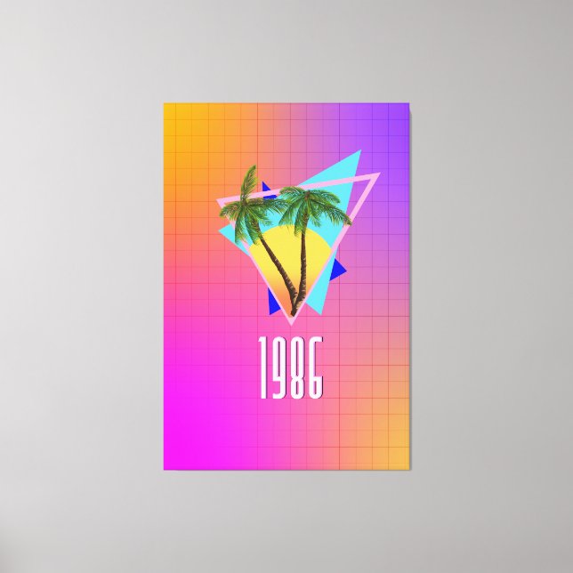 Impressão Em Tela Paraíso tropical 1986 (Frente)