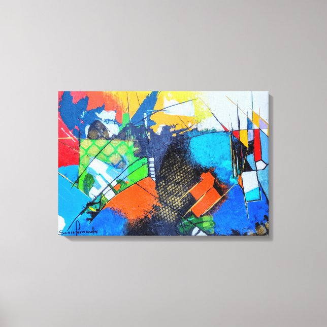 Impressão Em Tela Parallels in Colors (Frente)