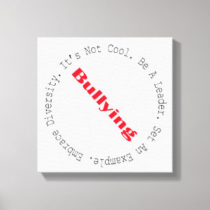 Impressão Em Tela Parar o Bullying por Shirley Taylor