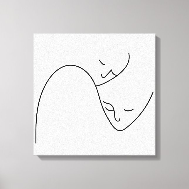 Impressão Em Tela Parceiro de Suporte das Linhas Pessoas Faces (Frente)