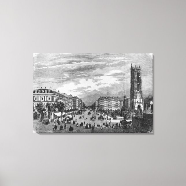 Impressão Em Tela Paris, Boulevard de Sebastopol (Frente)