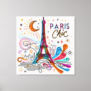 Impressão Em Tela Paris Chic Vibes #3