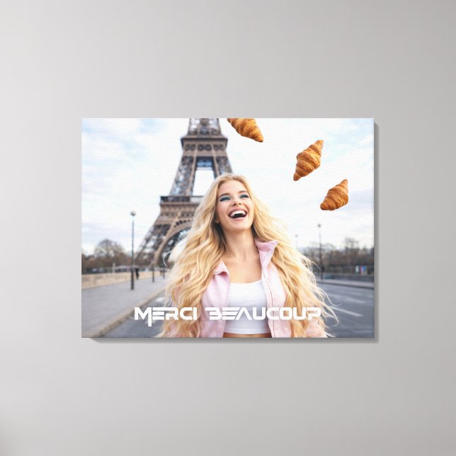 IMPRESSÃO EM TELA PARIS - MUITO OBRIGADO (Frente)