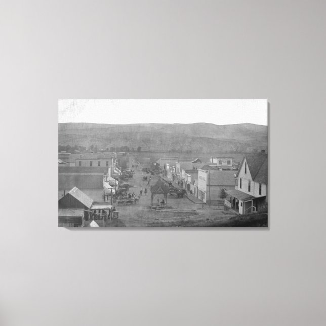 Impressão Em Tela Paris, TexasAerial View of TownParis, TX (Frente)