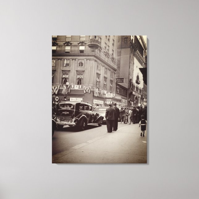 Impressão Em Tela Parker House Hotel Boston Cena de Rua 1930 (Frente)