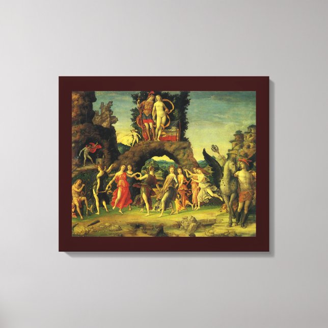 Impressão Em Tela Párnassus, Marte e Vênus de Andrea Mantegna (Frente)