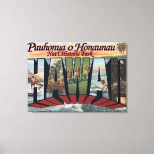 Impressão Em Tela Parque de Puuhonua o Honaunau, Havaí
