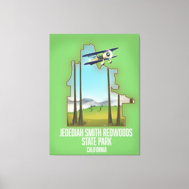 Impressão Em Tela Parque Estadual de Jedediah Smith Redwoods (Frente)