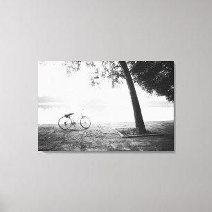 Impressão Em Tela Parque Hanoi Vietnam, Bicicleta e Baía de Mau Lak