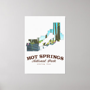 Impressão Em Tela Parque nacional de primaveras quentes, Condado de 