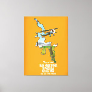 Impressão Em Tela Parque Nacional e Reserva de New River Gorge.