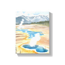 Parque Nacional Yellowstone | Aquarela Paisagem