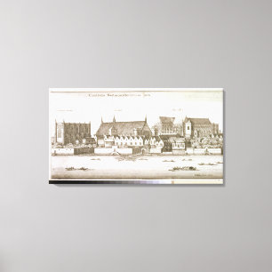 Impressão Em Tela Parte da cidade de Westminster, 1647 (gravura)