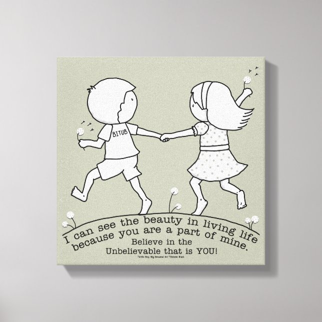 Impressão Em Tela Parte da minha vida (Frente)