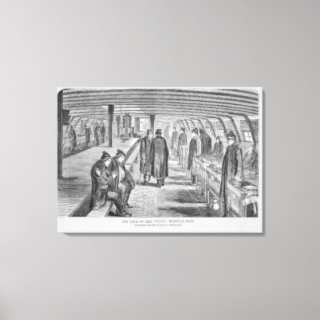 Impressão Em Tela Parte superior do navio hospitalar "Unite" anexado (Frente)