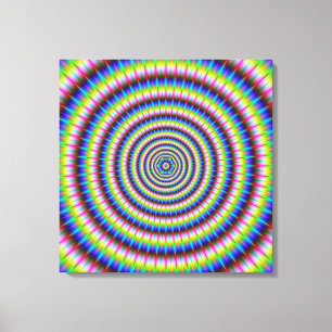 Impressão Em Tela Partículas e ondas com motivo floral