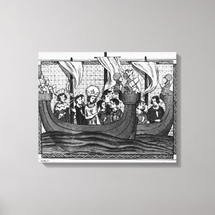 Impressão Em Tela Partida de St Louis para a cruzada