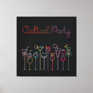 Impressão Em Tela Partido Cocktail