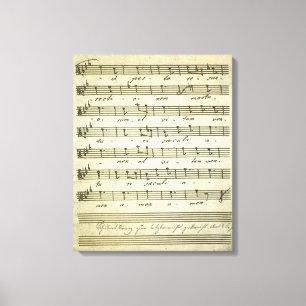 Impressão Em Tela Partitura Antiga, Partitura Musical Antiga 1810