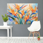 Impressão Em Tela Pássaro aquícola do paraíso Arte Tropical XL<br><div class="desc">Pássaro aquícola do paraíso Arte Tropical XL</div>