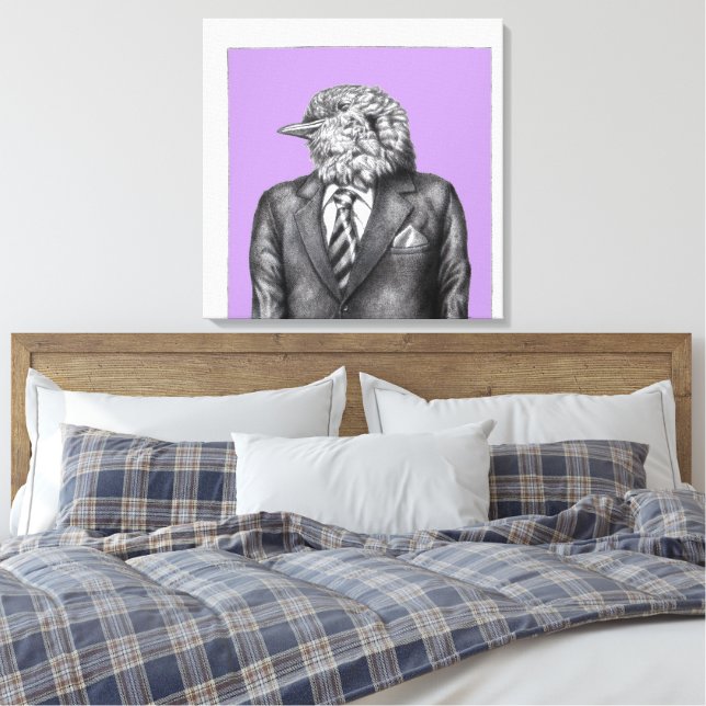 Impressão Em Tela Pássaro morto em negras (Sumire) (Insitu(Quarto))