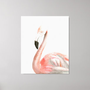 Impressão Em Tela Pássaro Tropical Flamingo