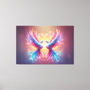 Impressão Em Tela Pássaros da Dove do Amor