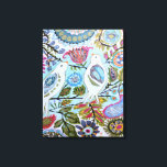 Impressão Em Tela Pássaros de Papel I<br><div class="desc">Este doce impressão apresenta pássaros de papel coloridos | Por Karen Fields</div>