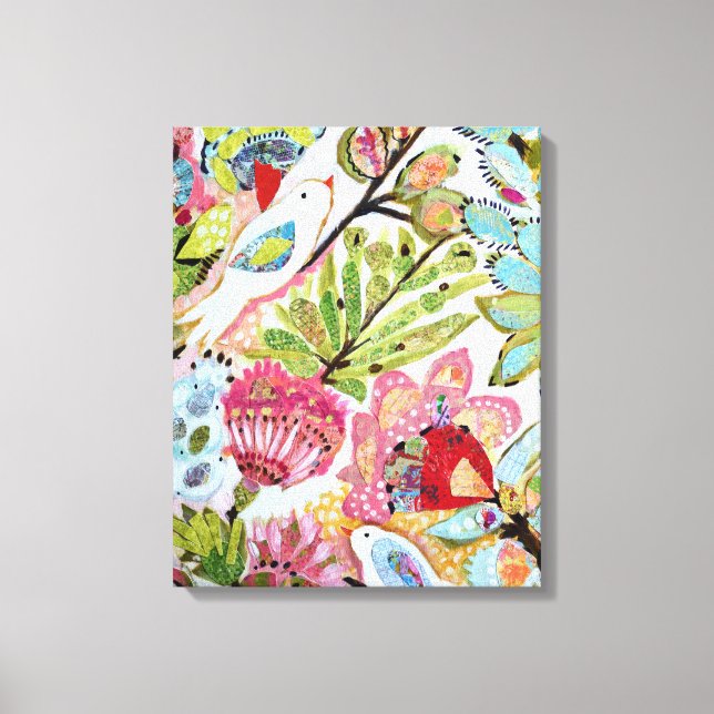 Impressão Em Tela Pássaros de Papel II (Frente)