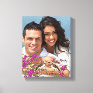 Impressão Em Tela Pássaros do Amor Sua Foto em Tela