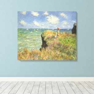Impressão Em Tela Passeio à Beira-Mar em Pourville por Claude Monet
