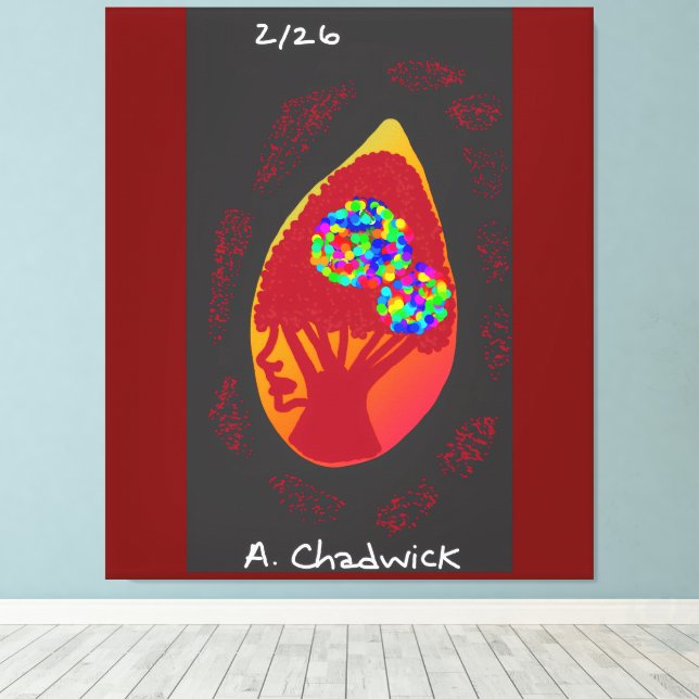 Impressão Em Tela Passion in a Teardrop  (Insitu(piso de madeira))